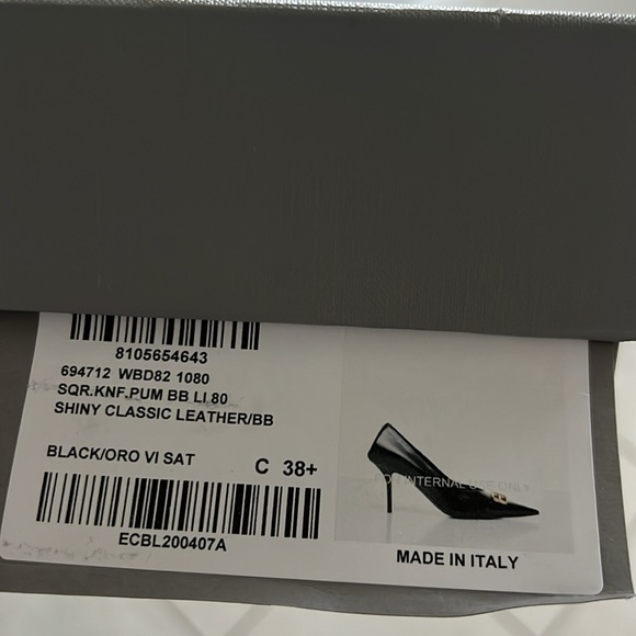 Brand New Balenciaga US 8.5 Square Knife BB 80mm Pumps - Picture 8 of 8